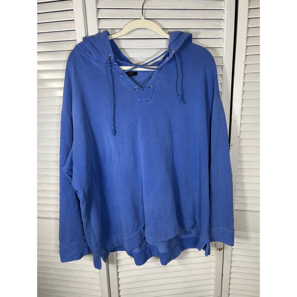 Talbots Blue Pull On Hoodie Size 3X